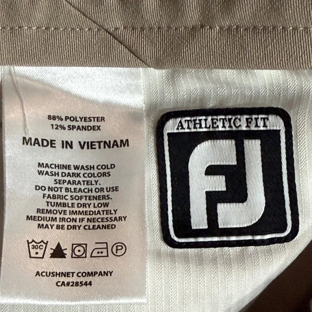 FootJoy Men 33x30 Khaki Golf 5-Pocket Pant-Previous Season Style‎